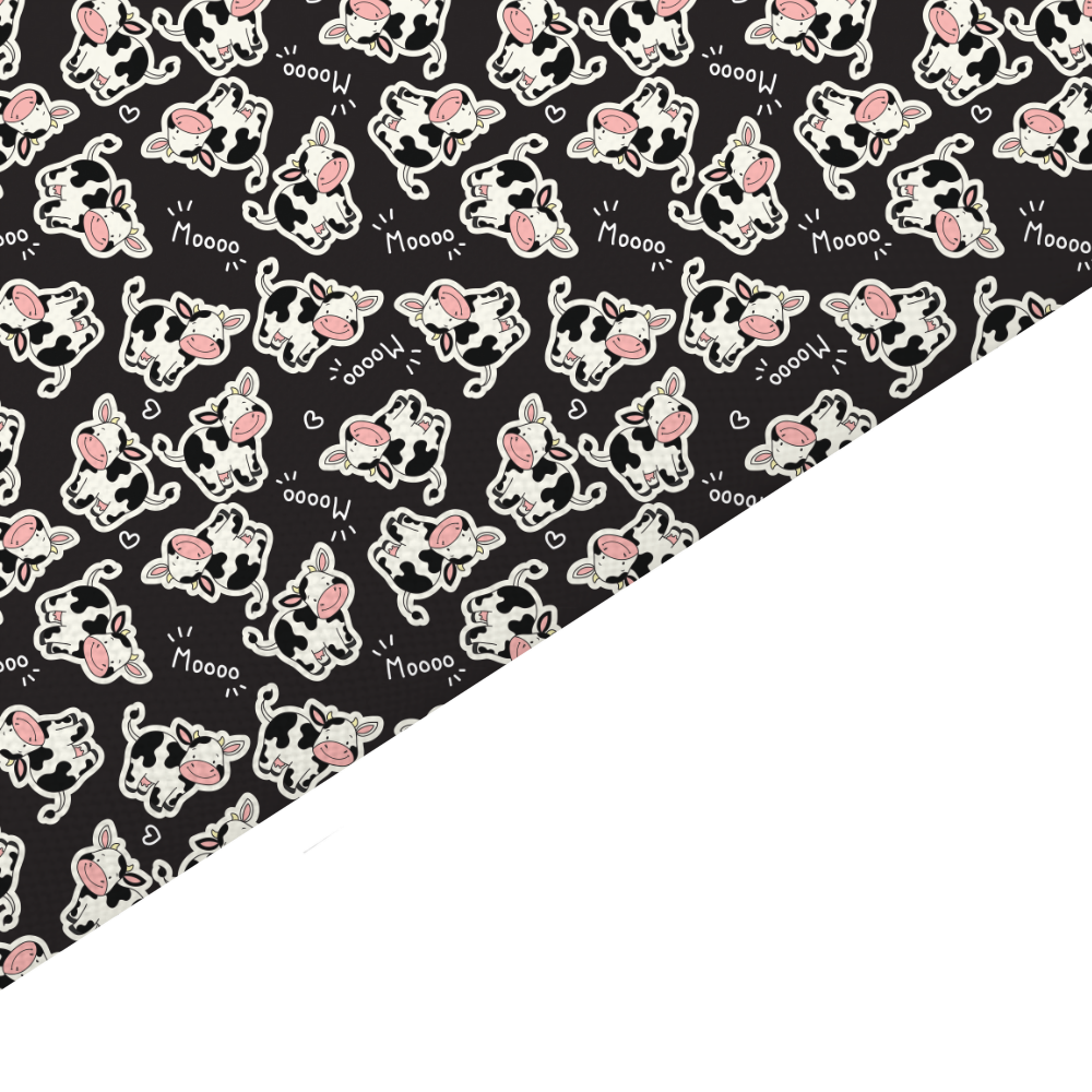 Cow Canvas And Felt Backed Fabric - SKU N49