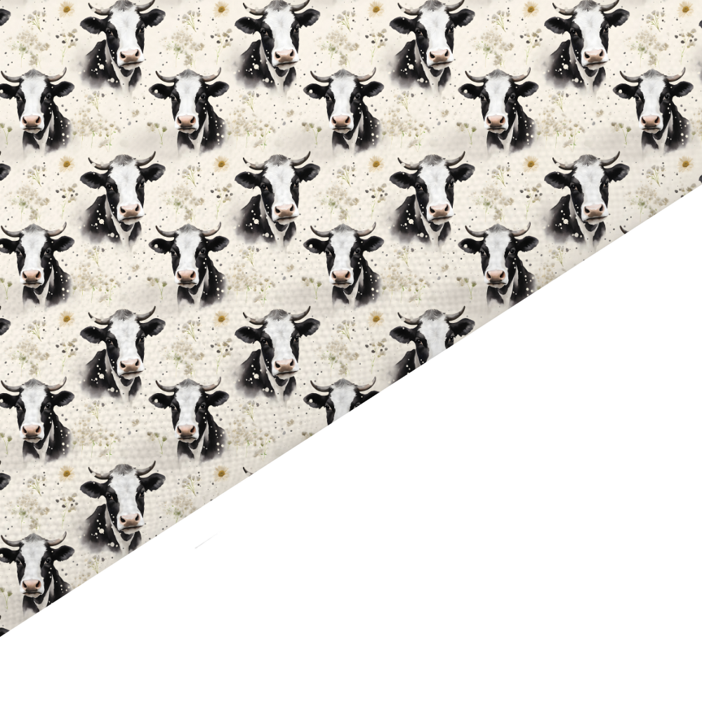 Cow Canvas And Felt Backed Fabric - SKU N46