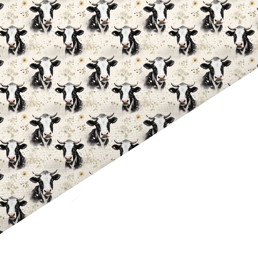 Cow Canvas And Felt Backed Fabric - SKU N46
