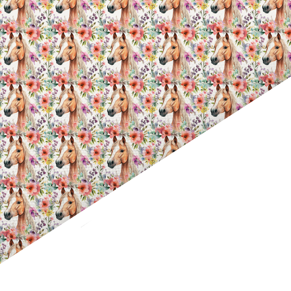 Horse Canvas And Felt Backed Fabric - SKU N29