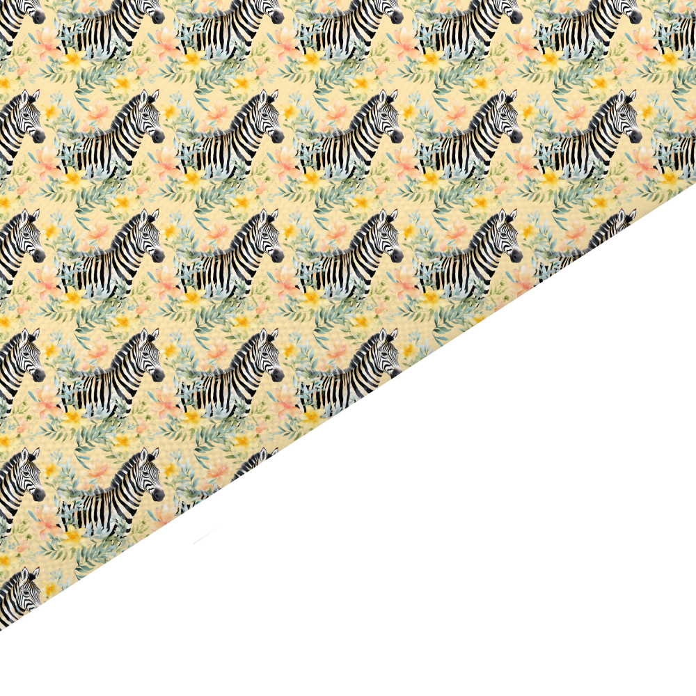 Zebra Canvas And Felt Backed Fabric - SKU N80