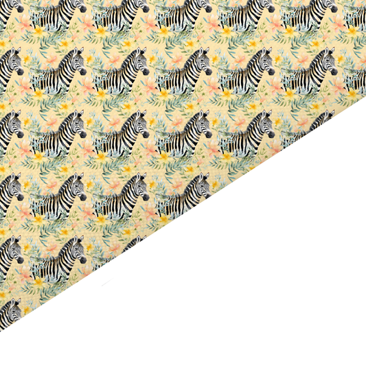 Zebra Canvas And Felt Backed Fabric - SKU N80