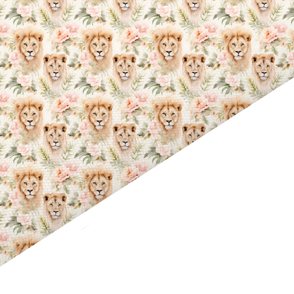 Lion Canvas And Felt Backed Fabric - SKU N76