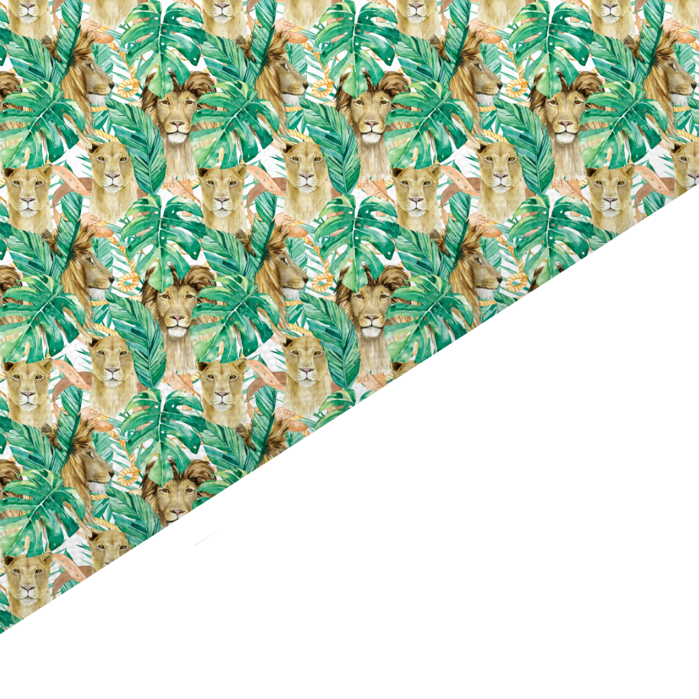 Lion Canvas And Felt Backed Fabric - SKU N75