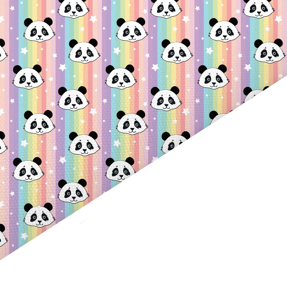 Panda Canvas And Felt Backed Fabric - SKU N59