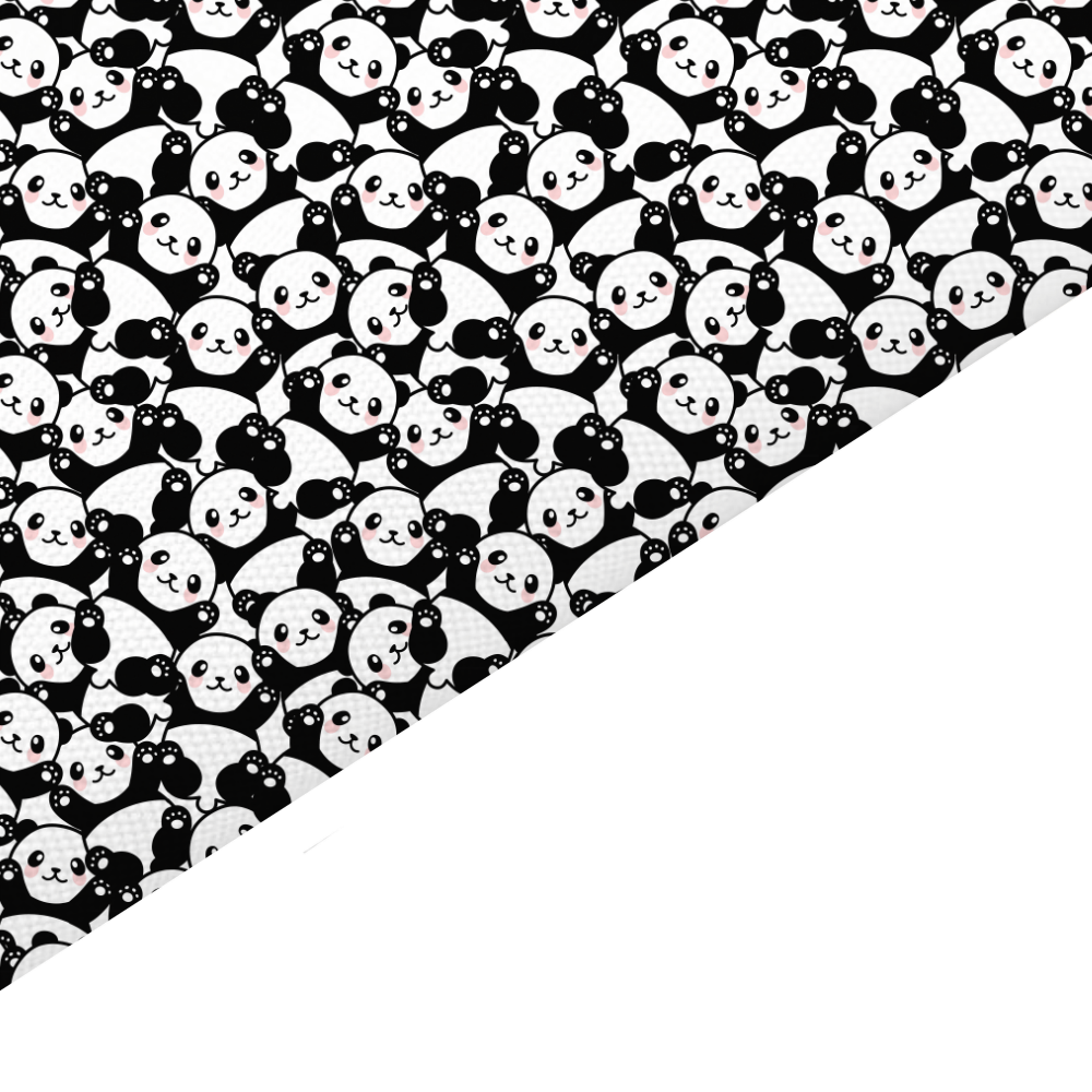 Panda Canvas And Felt Backed Fabric - SKU N56