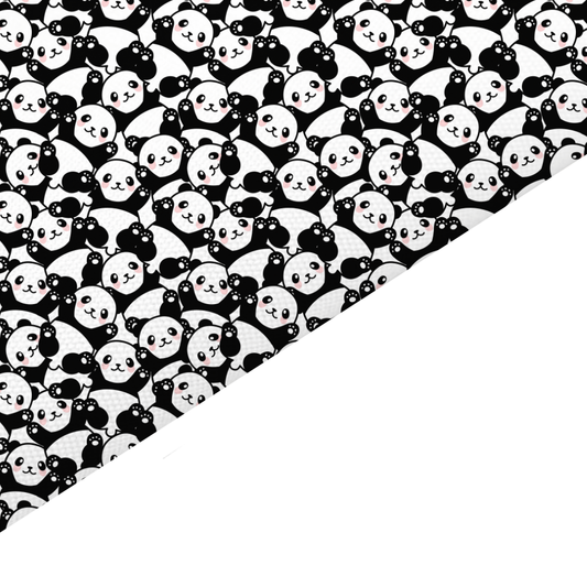 Panda Canvas And Felt Backed Fabric - SKU N56