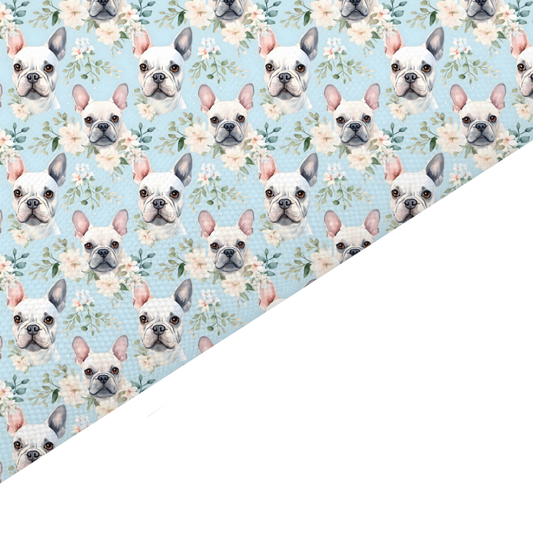 French Bulldog Canvas And Felt Backed Fabric - SKU O6