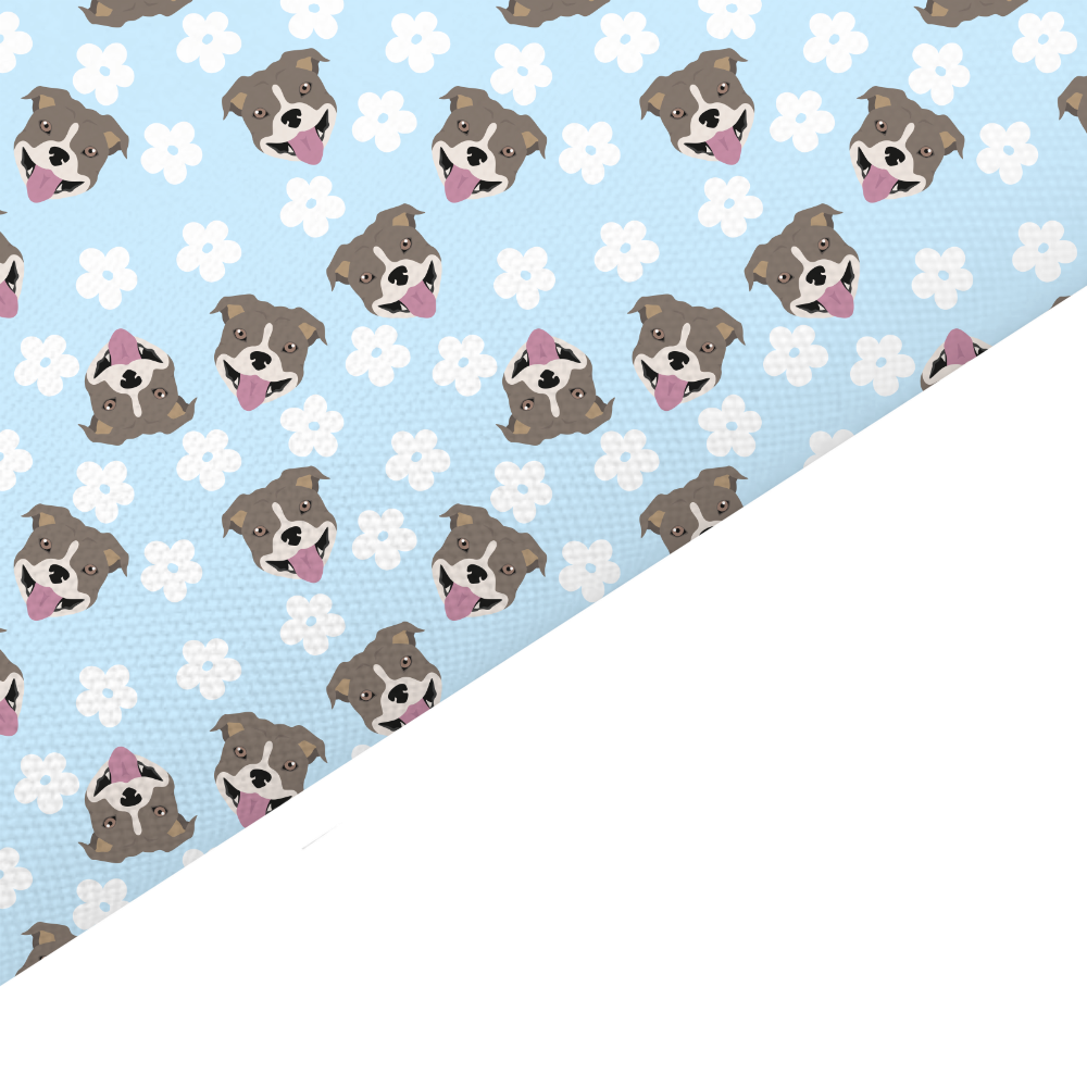 Stafford Bull Terrier Canvas And Felt Backed Fabric - SKU O55