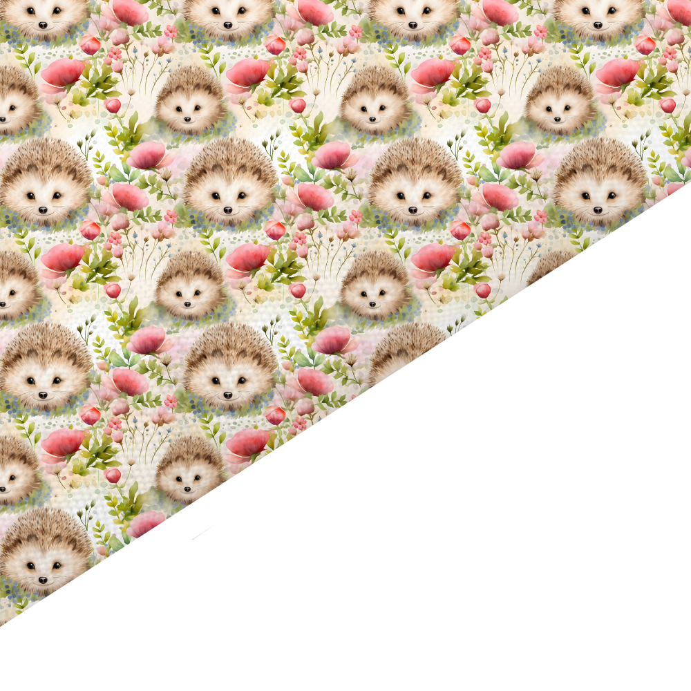 Hedgehog Canvas And Felt Backed Fabric - SKU O96