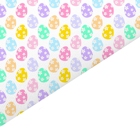 Multicolour Easter Eggs Canvas And Felt Backed Fabric - SKU A36