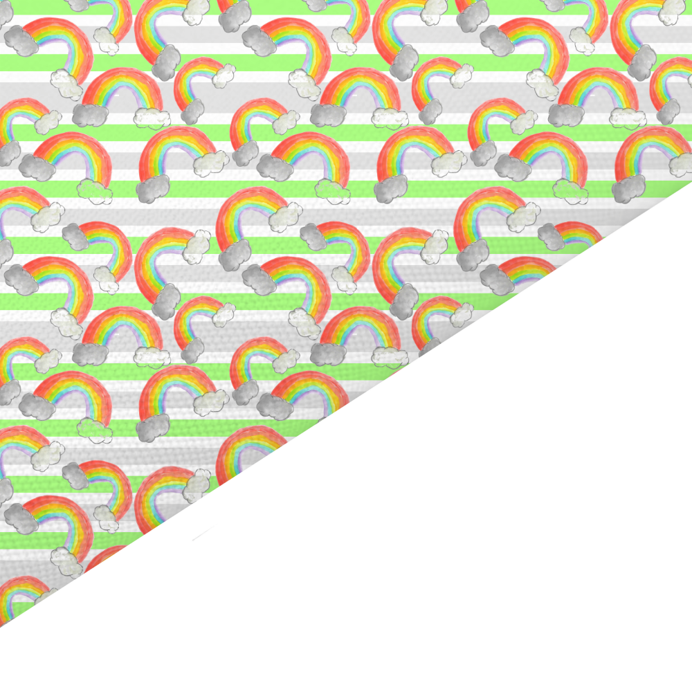 Rainbow Canvas And Felt Backed Fabric - SKU A8