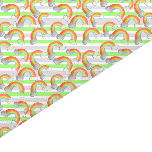 Rainbow Canvas And Felt Backed Fabric - SKU A8