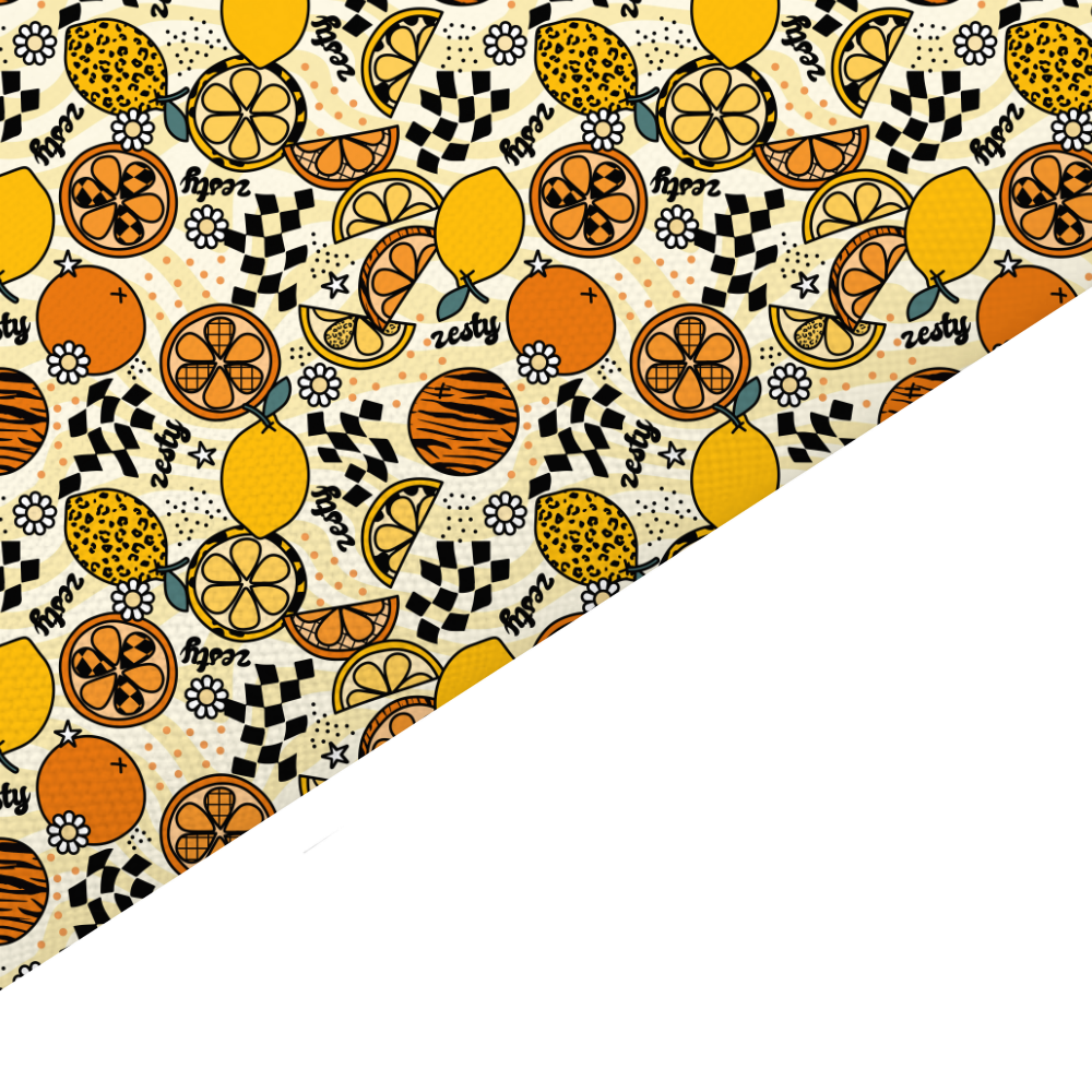 Lemon Canvas And Felt Backed Fabric - SKU P40