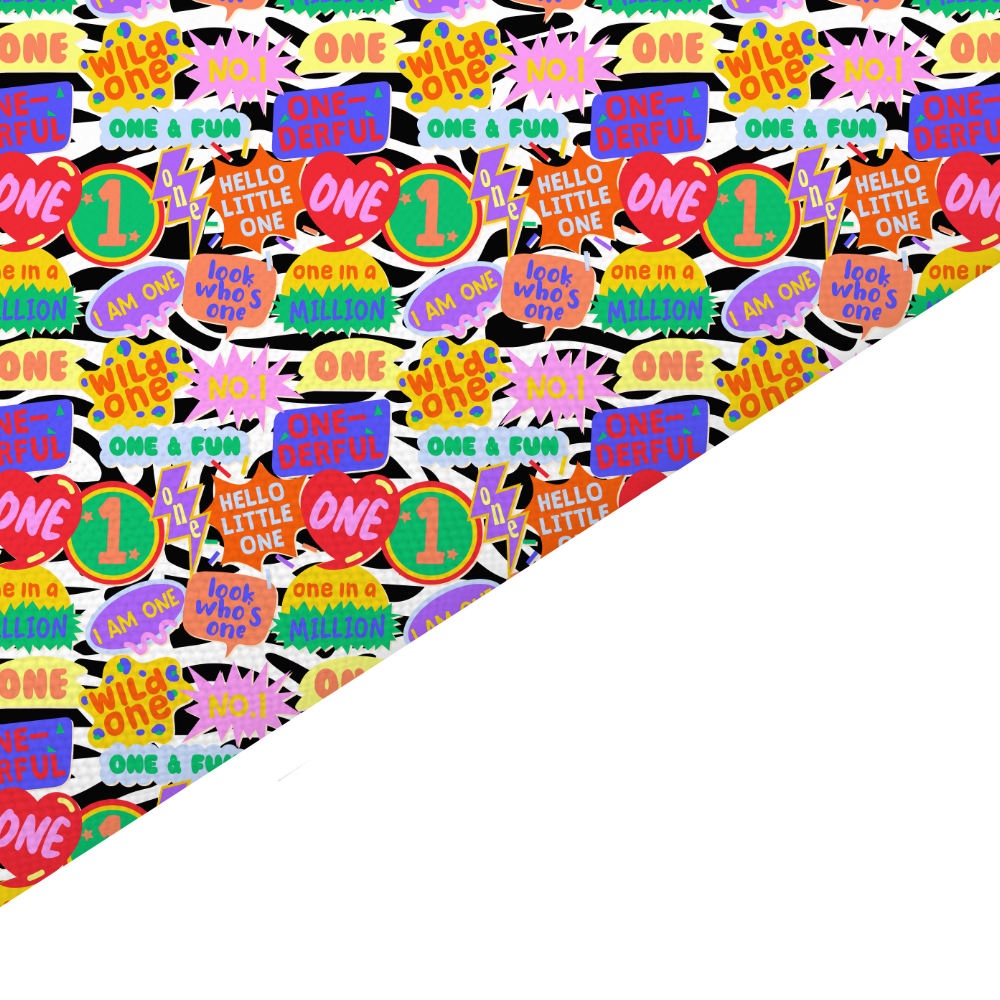 1st Birthday Canvas And Felt Backed Fabric - SKU P44