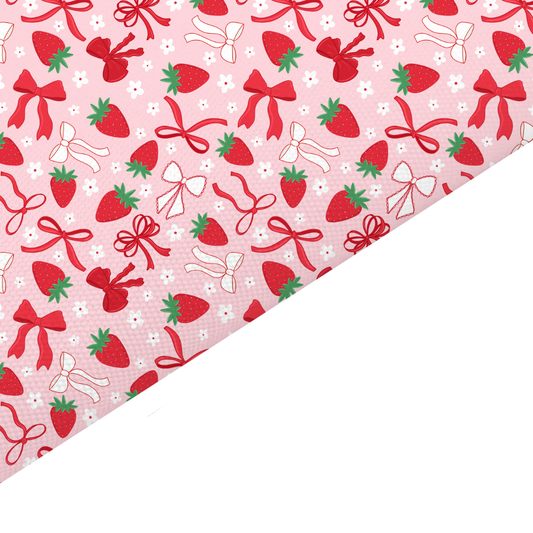 Strawberry Canvas And Felt Backed Fabric - SKU P54
