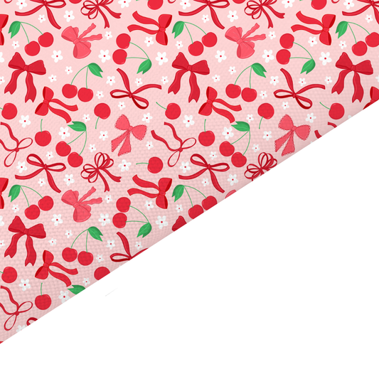 Cherry Canvas And Felt Backed Fabric - SKU P49