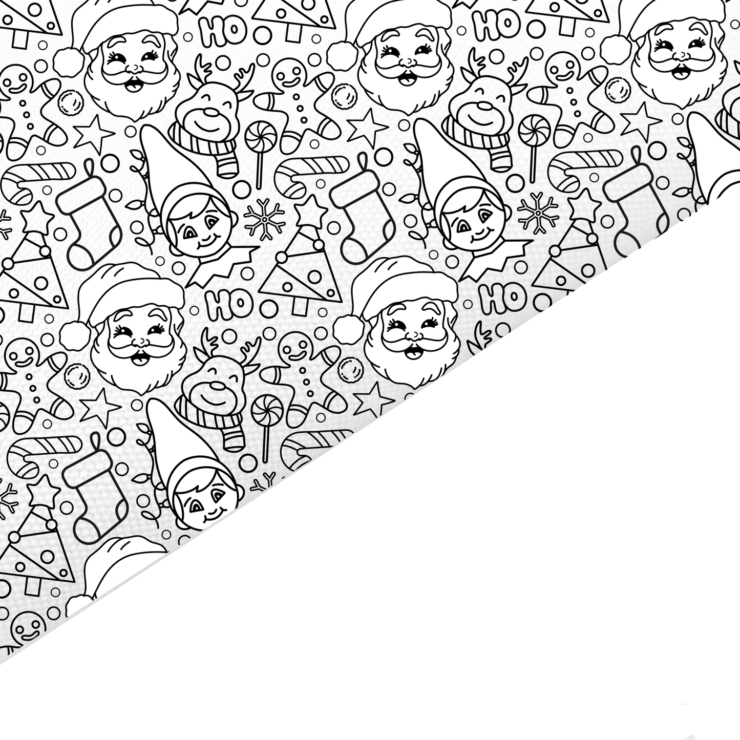 Colour Me In Canvas And Felt Backed Fabric - SKU 1