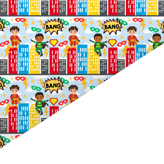 Superhero Canvas And Felt Backed Fabric - SKU P57