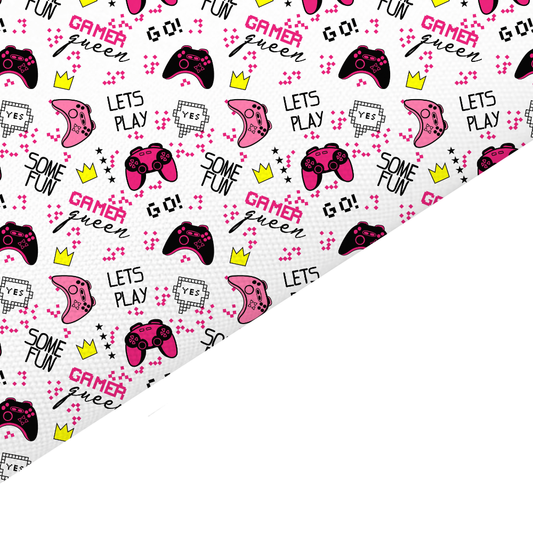 Gamer Girl Canvas And Felt Backed Fabric - SKU B80
