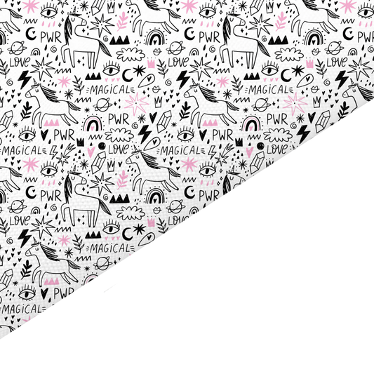 Unicorn Canvas And Felt Backed Fabric - SKU B99