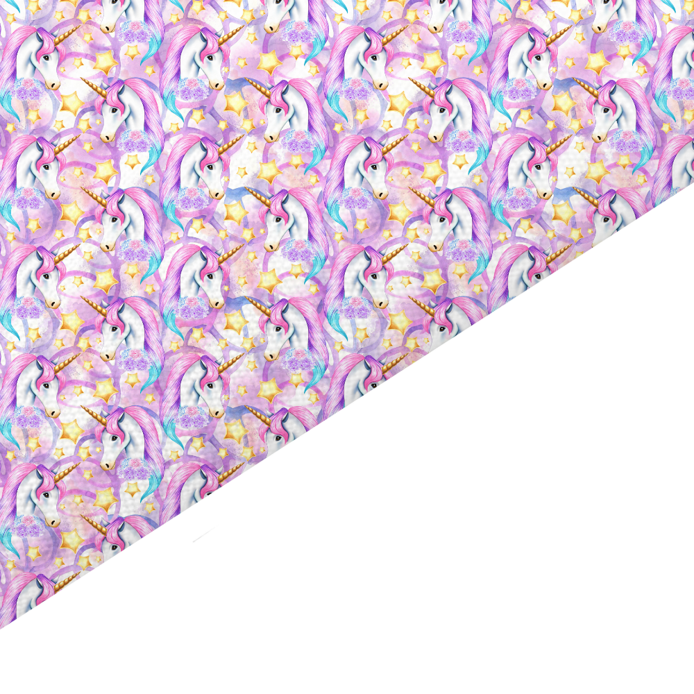 Purple Unicorn Canvas And Felt Backed Fabric - SKU C10
