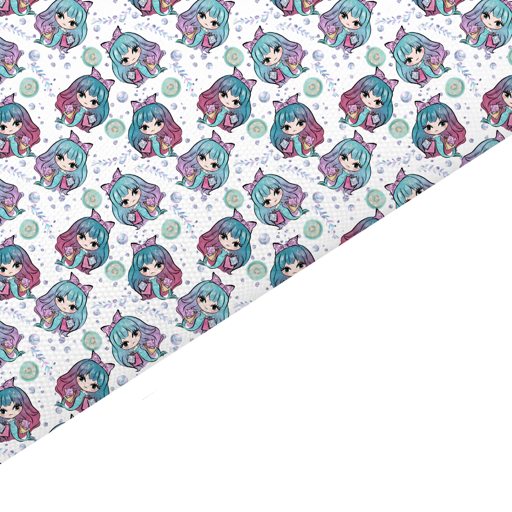 Mermaid Canvas And Felt Backed Fabric - SKU C29